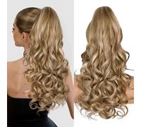 Extension per capelli naturali con clip, extension per capelli naturali sintetici, 60 cm, coda di cavallo, extension morbide per donne e ragazze (colore: 16 ore 10 #)