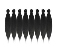 Extension per capelli pre-stirate, 61 cm, confezione da 8 trecce sintetiche all'uncinetto, facili da intrecciare naturali, con acqua calda, consistenza morbida yaki professionale (61 cm, 2)