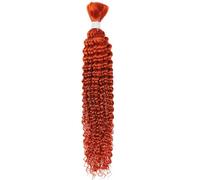 Extension per capelli ricci senza trama, trecce boho, trecce bagnate e ondulate, 350 capelli umani, colore arancione zenzero, ondulati e ondulati.(1bundle,26inch)