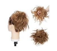 Extension per capelli sintetici a messy per capelli scrunchy Bun per capelli da donna per fascia, ciambella, avvolgente, coda di cavallo, ponytail Extension(caffè brown)
