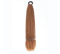 Extension per capelli sintetici colorati intrecciati con coda di cavallo, trecce color arcobaleno, coda di cavallo con elastico, treccia per ragazze-Q37-30-24 pollici