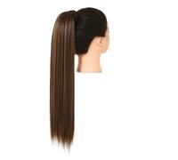 Extension Per Capelli Sintetici Lisci A Coda Di Cavallo - Clip-In, Stile Avvolgente, Parrucca Finta Con Coda Lunga