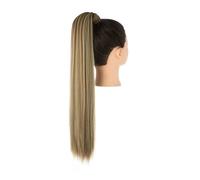 Extension Per Capelli Sintetici Lisci A Coda Di Cavallo - Clip-In, Stile Avvolgente, Parrucca Finta Con Coda Lunga