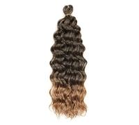 Extension Per Capelli Sintetici Naturali Intrecciati A Treccia All'uncinetto Con Riccioli Ondulati T1B27 24 Inch 3Pcs