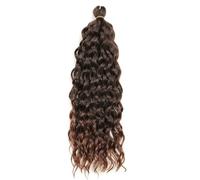 Extension Per Capelli Sintetici Naturali Intrecciati A Treccia All'uncinetto Con Riccioli Ondulati T1B30 18 Inch 3Pcs