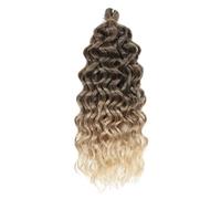Extension Per Capelli Sintetici Naturali Intrecciati A Treccia All'uncinetto Con Riccioli Ondulati T4-27-613 18 Inch 3Pcs