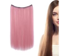 Extension per capelli umani Clip INS - Capelli umani dritti | Elegante parrucca invisibile per prestazioni, 20 pollici lunghi e dritti, clip di estensione in doppia Real Re
