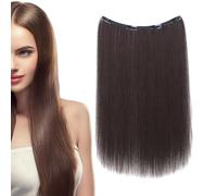 Extension per capelli umani Clip INS - Capelli umani dritti | Elegante parrucca invisibile per prestazioni, 20 pollici lunghi e dritti, clip di estensione in doppia Real Re