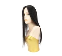 Extension per capelli umani da donna, 50,8 cm | Con base in seta da 10,2 x 14 cm e 3 clip antiscivolo, parrucche dall'aspetto naturale per diventare più sottili (nero