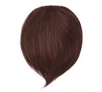 Extension per capelli veri con clip, pezzi di capelli singoli per capelli diradati, extension per capelli neri invisibili naturali regolabili per donne.,Dark Brown-10