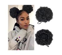 Extension per Chignon 2 pezzi Afro Puff coulisse coda di cavallo estensione dei capelli sintetici soffici crespi ricci panino Updo pezzi di capelli ciambella chignon posticci Chignon Capelli