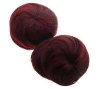 Extension per chignon dall'aspetto naturale, confezione da 2 pezzi, da donna, con clip rapida, per acconciature da viaggio e tutti i giorni