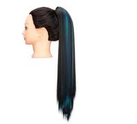 Extension Per Coda Di Cavallo Con Clip A Artiglio Sintetico Da 24 Pollici Capelli Lisci 2H20ch61c