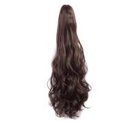 Extension per coda di cavallo con clip artiglio e coulisse da 22 pollici | Coda di Cavallo Lunga Riccia Clip-in Pezzo di Capelli Sintetici per Donne Nere Uso Quotidiano,4#