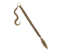 Extension per coda di cavallo, con elastico per capelli, 66 cm, capelli sintetici naturali, per intrecciare biondo cenere e treccia (biondo cenere scuro, 76 cm)