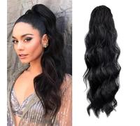 Extension per coda di cavallo dall'aspetto natural Coda di cavallo brasiliana ondulata da 8-32 pollici con capelli estesi Extension per capelli folti e dall'aspetto natural(8inch)