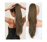 Extension per coda di cavallo Estensioni con coulisse ondulate lunghe da 26 pollici Posticci sintetici a coda di cavallo for le donne Coda di cavallo giornaliera Clip sintetica multistrato in capelli