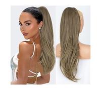 Extension per coda di cavallo Estensioni con coulisse ondulate lunghe da 26 pollici Posticci sintetici a coda di cavallo for le donne Coda di cavallo giornaliera Clip sintetica multistrato in capelli