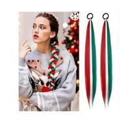 Extension per coda di cavallo Parrucca Coda di cavallo Capelli lunghi da donna Estensione della coda di cavallo natalizia La coda di cavallo può essere fatta con trecce colorate Parrucca a coda di cav