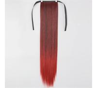 Extension Per Coda Di Cavallo Sintetica Lunga E Liscia Da Donna - Parrucca Avvolgente Da 56 E 86 Cm