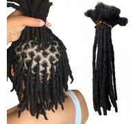 Extension per dreadlock in capelli umani, 15,2-50,8 cm, spessore 0,6 cm, 10 ciocche, afro crespi e ricci, completamente fatte a mano all'uncinetto, con trecce senza nodi. Extension per dreadlock in ca