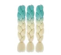 Extension Per Treccine Africane 3pc Jumbo Treccia Extension Capelli Fibra Sintetica Treccia Di Scatola Crochet Twist Braiding Hair (24zoll(3per Pack),B55 verde biondo)