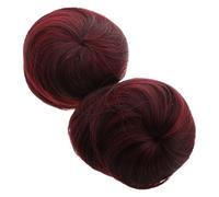 Extension realistiche per chignon da donna, 2 pezzi, clip per acconciature eleganti per viaggi e moda quotidiana