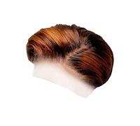 Extension Shampoo per capelli umani parrucche Bob anteriori in pizzo per donne nere 150% densità sintetico biondo dorato parrucca corta per uso quotidiano Capelli neri (kaki, taglia unica)