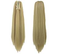 Extension Women's Claw Clip on Ponytail Hair Extension Long Straight Hair Synthetic Hairpiece Fiber(Color9)