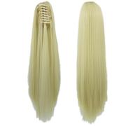 Extension Women's Claw Clip on Ponytail Hair Extension Long Straight Hair Synthetic Hairpiece Fiber(Color13)