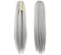 Extension Women's Claw Clip on Ponytail Hair Extension Long Straight Hair Synthetic Hairpiece Fiber(Color12)