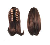 Extension Women's Short Straight Claw Clip On Ponytail Hair Extension Natural Pony Tail Hair Synthetic Hairpiece(Color6)