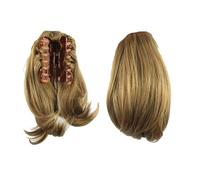 Extension Women's Short Straight Claw Clip On Ponytail Hair Extension Natural Pony Tail Hair Synthetic Hairpiece(Color4)