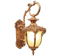 Exterior Porch Wall Lights Light Fixture,20.8" H Large Size Waterproof Wall Lantern With Frosted Glass & Metal Cagee For Garage, Hallway And Patio, Rustic Bronze/Black Outdoor Wall Sconce/Bronze