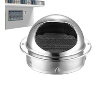Exterior Wall Ventilaťion Cap - Thickened 304 Stainless Steel Vëntilation Čap and Outdoor Windproof Cover | Arched Ventilation Hood and Exhaust Cōver for HVAC Systems | Heavy Duty Weather