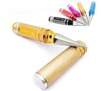 Exteriorm Multipurpose Manual Hole Punch,DIY Punchs Grinder Tool,Steel Metal 0-14mm Hole Puncher Reamer,Straw Hole Puncher for Plastic Lids (Gold)