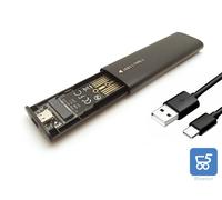External Case per SSD NVME M.2 Usb 3.1 Metallo Type C + Cavo 2230 2242 2260 2280