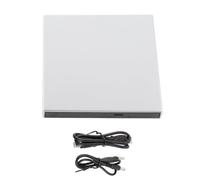 External Dvd Optical Disc Avvitatore Ultra Thin External CD Dvd Argento | Usb 2.0 Dvd Player,Plastica,Compatibile USB2,Multifunzione USB2,Alta velocità trasmissione,Slim e portatile