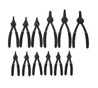 External Snap Ring Pliers Set of 12 | Universal Deep Access for Removing/Installing | Comfort Grip Handle Reduces Hand Fatigue | Robust Metal Construction