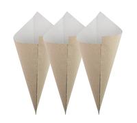 Extiff - Set di 100 coni per patatine fritte, con o senza forchetta Cornet 21x29
