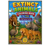 Extinct Animals Coloring Book for Kids: Prehistoric and Lost Animals to Color, Discover, and Learn