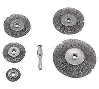 EXTOL CRAFT Set di 5 spazzole rotonde in acciaio, 2 x Angel 6 mm