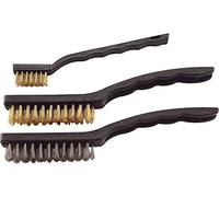 EXTOL CRAFT Spazzola in acciaio, set da 3 pezzi, Fe/ottone, Fe