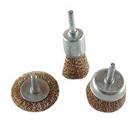 EXTOL CRAFT Spazzole ottonate, set da 3 pezzi, Angel 6 mm