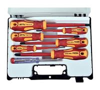 EXTOL PREMIUM Cacciavite elettrico con esaminatore, set da 7 pezzi, 3 x (-), 3 x (PH), CrV