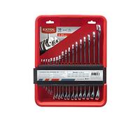 Extol Premium Chiave ad anello piatta, set da 18 pezzi, 6-24 mm