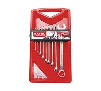 Extol Premium Chiave ad anello piatta, set da 9 pezzi, 6-19 mm