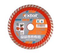 EXTOL PREMIUM Disco diamantato Turbo - taglio asciutto e bagnato, 180 x 22,2 mm