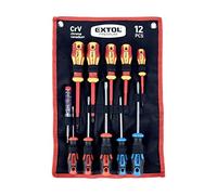 EXTOL PREMIUM Set di cacciaviti combinati con regolatore 11 pezzi, CrV