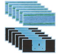 Extolife Confezione da 12 cuscinetti M6 per mocio robot iRobot Braava Jet m6 (6110) (6012) (6112) (6112) (6113) Ultimate Robot Mop, lavabili e riutilizzabili in microfibra per pulizia profonda